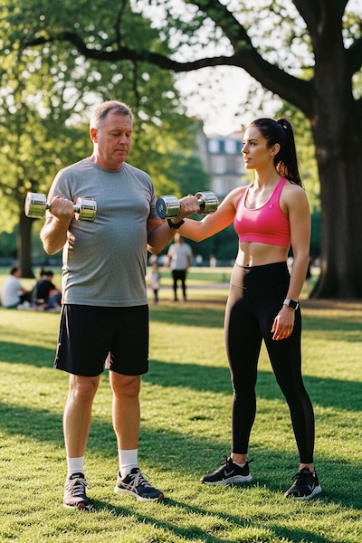 50 pus fitness training in the park